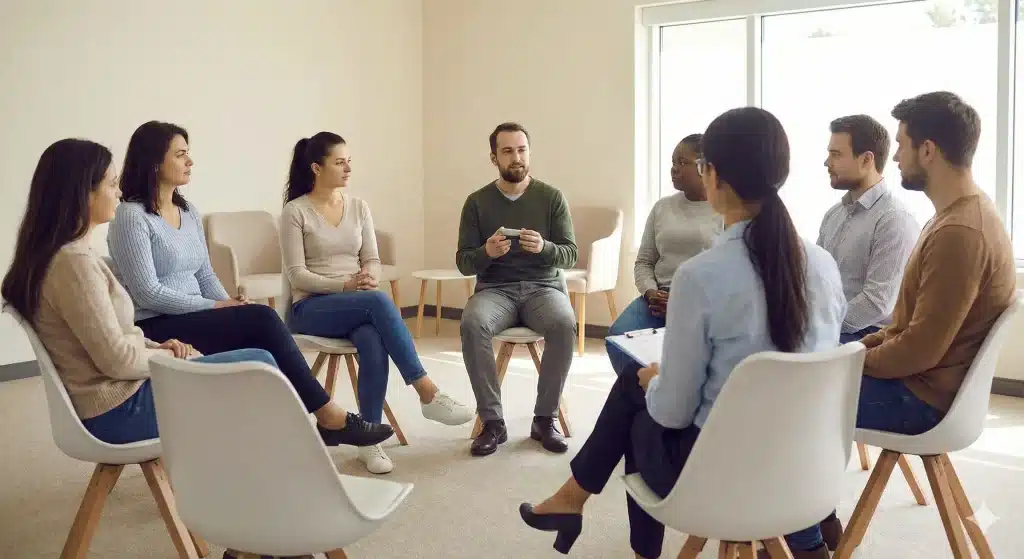 group therapy during step 1 process