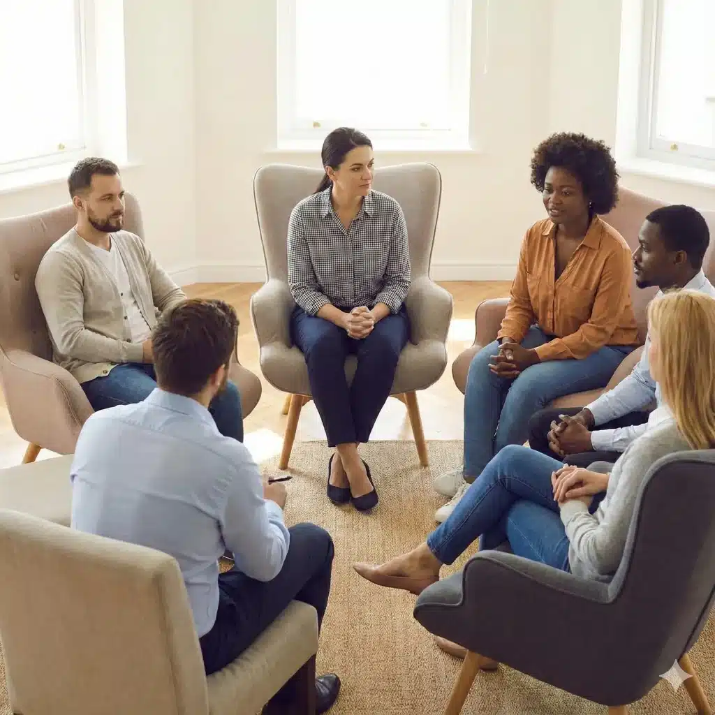 people in outpatient program session