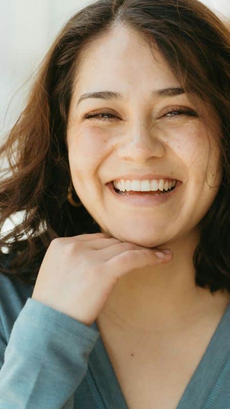 woman smiling