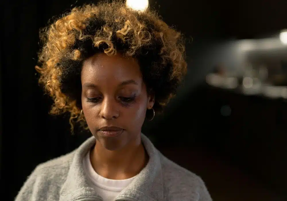 woman suffering trauma
